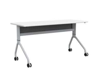 Safco Rumba Training Room Table, 24 x 60, Designer White (RBA6024FLSLDSWT)