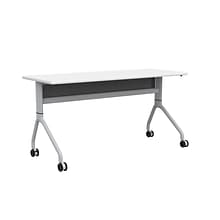 Safco Rumba Training Room Table, 24 x 60, Designer White (RBA6024FLSLDSWT)