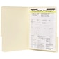 Quill Brand®  Heavy Duty 1/3-Cut 1-Fastener Folders, Letter, Manila, 50/Box (733141)