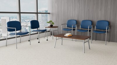 Lesro Chat Vinyl Guest Chair, Patriot Plus Blue Ridge/Silver (CX1171.SSV.CFL.F04-01PPBR)