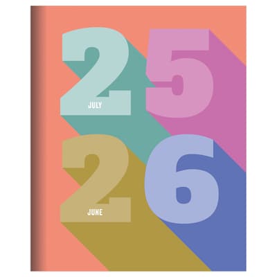 2025-2026 TF Publishing Big Bold 6.5 x 8 Academic Year Monthly Planner, Paperboard Cover, Multicol