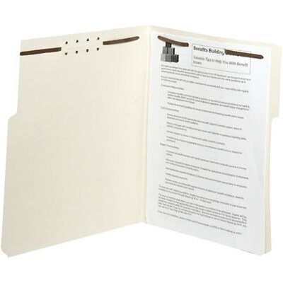 Quill Brand® Straight-Cut 2-Fastener Letter Size Folders, Manila, 50/Box (732006)