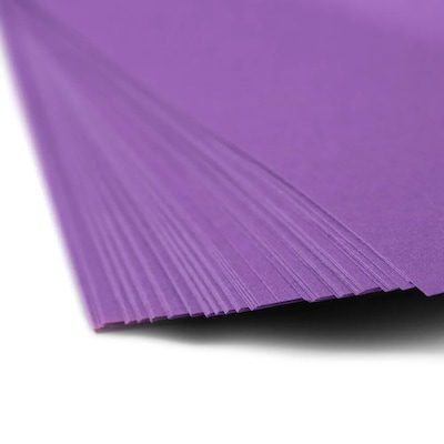 JAM Paper 30% Recycled Smooth Colored Paper, 24 lbs., 8.5" x 11", Violet Purple, 50 Sheets/Pack (102129A)