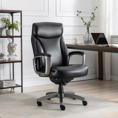 La-Z-Boy Arcadian Bonded Leather Executive Chair, Black (60009)