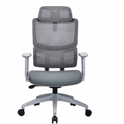 Lorell Ripley Ergonomic Mesh Swivel Executive Chair, Gray (LLR63203)