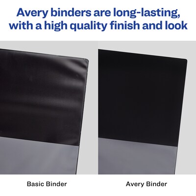 Avery Heavy Duty 3" 3-Ring Non-View Binders, D-Ring, Red (79583)
