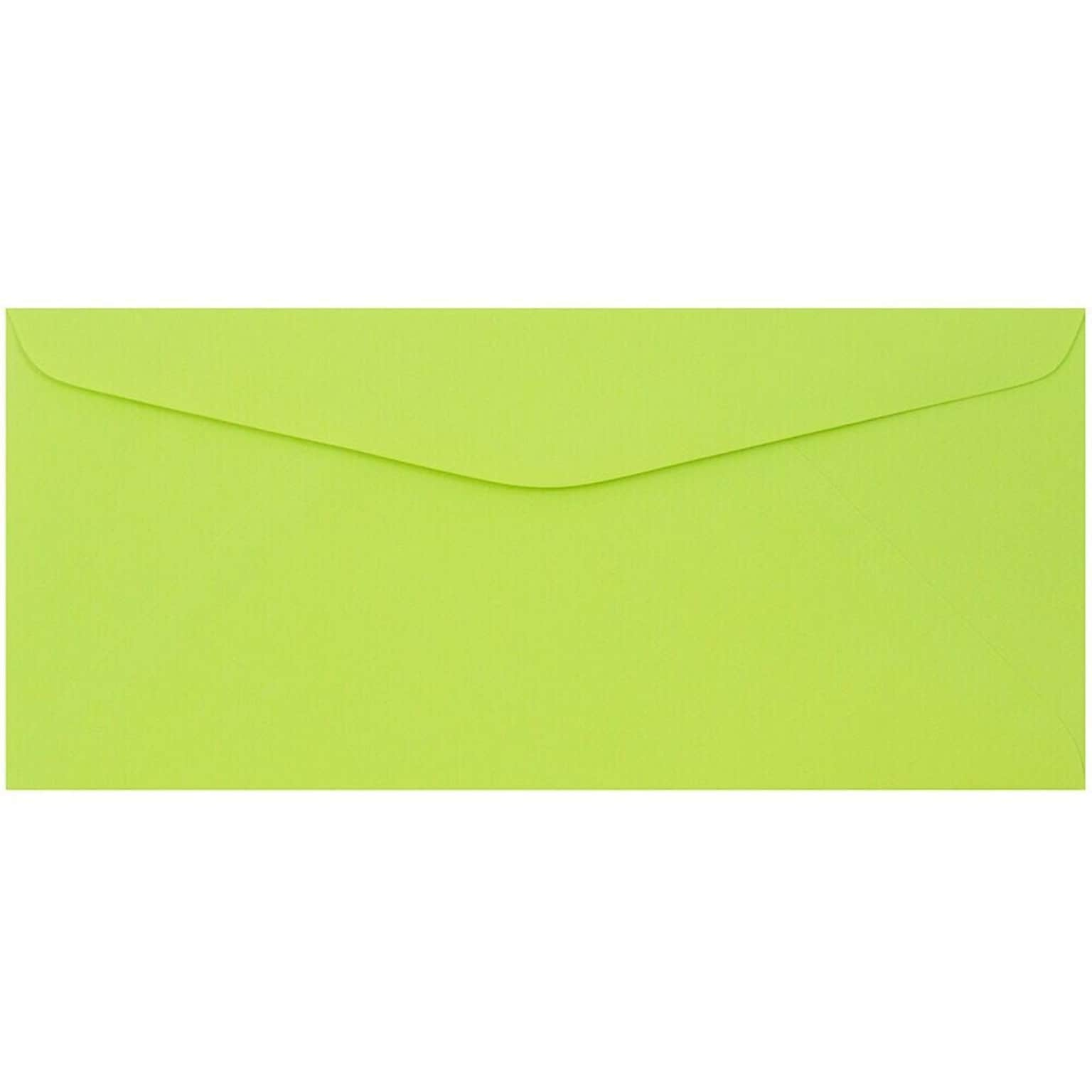 JAM Paper #9 Business Envelope, 3 7/8 x 8 7/8, Lime Green, 100/Pack (1532898D)