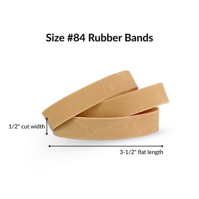 Alliance Sterling Multi-Purpose #84 Rubber Bands, 3-1/2" x 1/2", 210/Pack (24845)