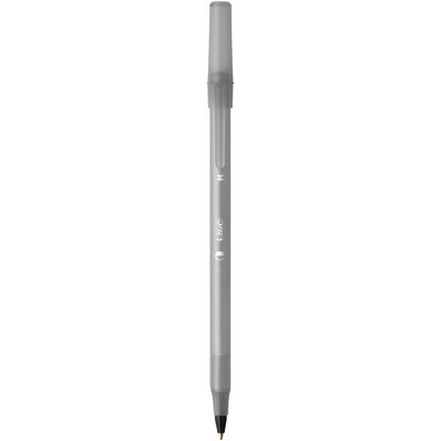 BIC Prevaguard Round Stic Ballpoint Pen, Medium Point, Black Ink, Dozen (GSAM11-BLK)