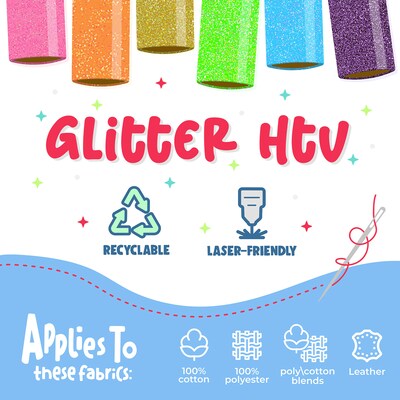Siser Glitter Die Cutting HTV Heat Transfer Vinyl, 36", Black (SIRMIGL1183602)