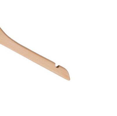 Nahanco 17" Wood Flat Dress Hanger With Notches, Natural, 100/Box (81-17CH)