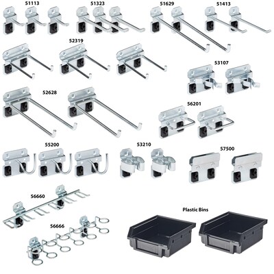 Triton Products Steel LocHook Kit, 28 Hooks and 2 Bins (LH3-KIT)