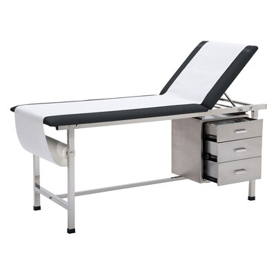 Viva Comfort Adjustable Medical Exam Table with Storage, Black (ADI996-01-DR3-BLK-MK)