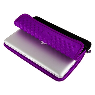 Vangoddy Microsuede Laptop Sleeve for 13.3" Laptop, Black/Purple