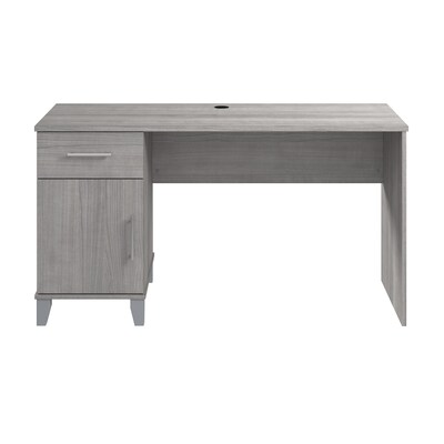 Bush Furniture Somerset 54W Office Desk with Drawer and Storage Cabinet, Platinum Gray (WC81254)