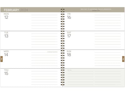 2023-2024 TF Publishing Antique Toile 9" x 11" Academic Weekly & Monthly Planner, Paperboard Cover, Brown/Gray (AY24-9716)