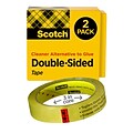 Scotch Permanent Double Sided Tape Refill, 3/4 x 36 yds., 3 Core, 2 Rolls (665-2P34-36)