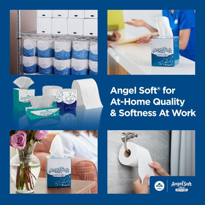 Angel Soft Ultra Professional Series Standard Facial Tissue, 2-Ply, 96 Sheets/Box, 10 Boxes/Pack (4636014)