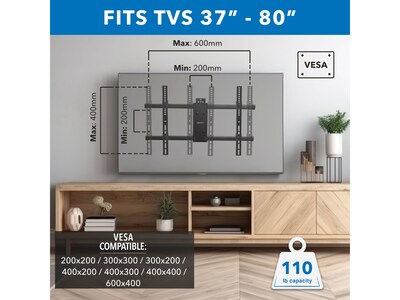 Mount-It! Full-Motion TV Mount, 110 lbs. Max. (MI-14003)