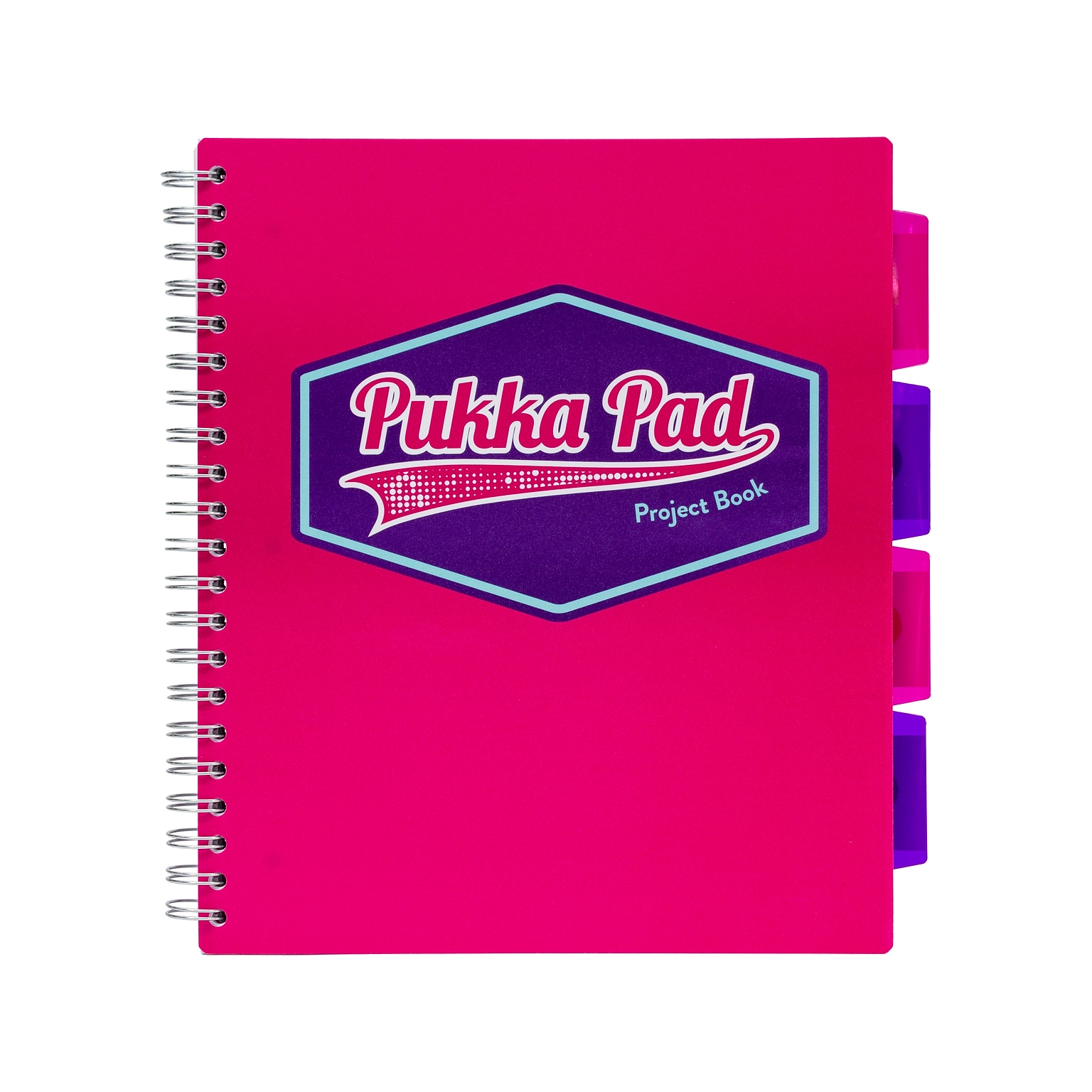 Pukka Pad Vision 5-Subject Notebooks, 8.5 x 11, Ruled, 100 Sheets, Deep Pink, 3/Pack (8866(PK)-VIS)