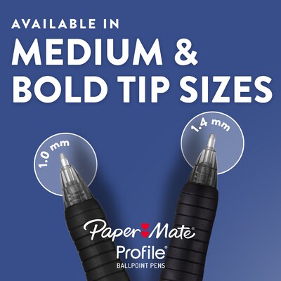 Paper Mate Profile Retractable Ballpoint Pen, Bold Point, Black Ink, 36/Pack (1231064)