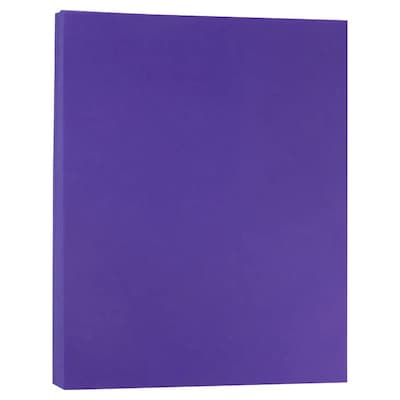 JAM Paper 8.5" x 11" Color Copy Paper, 30 lbs. Primary Blue/Purple, 100 Sheets/Ream (301775)