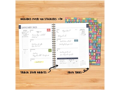 2023 Willow Creek Classic Charcoal 8.5" x 11" Weekly Planner, Gray (30073)