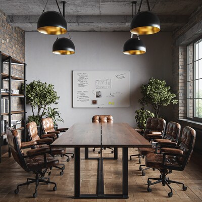 U Brands Magnetic Porcelain Dry-Erase Whiteboard, Aluminum Frame, 6 x 4 (4901U00-01)