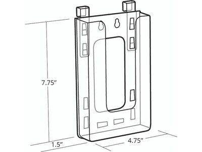 Azar Brochure Holder, 4 x 9, Clear, Styrene, 10/Pack (252340)