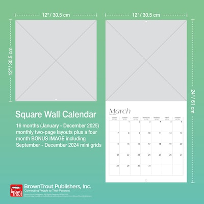 2025 BrownTrout Show Me State Missouri Places 12" x 12" Monthly Square Wall Calendar (9781975483012)