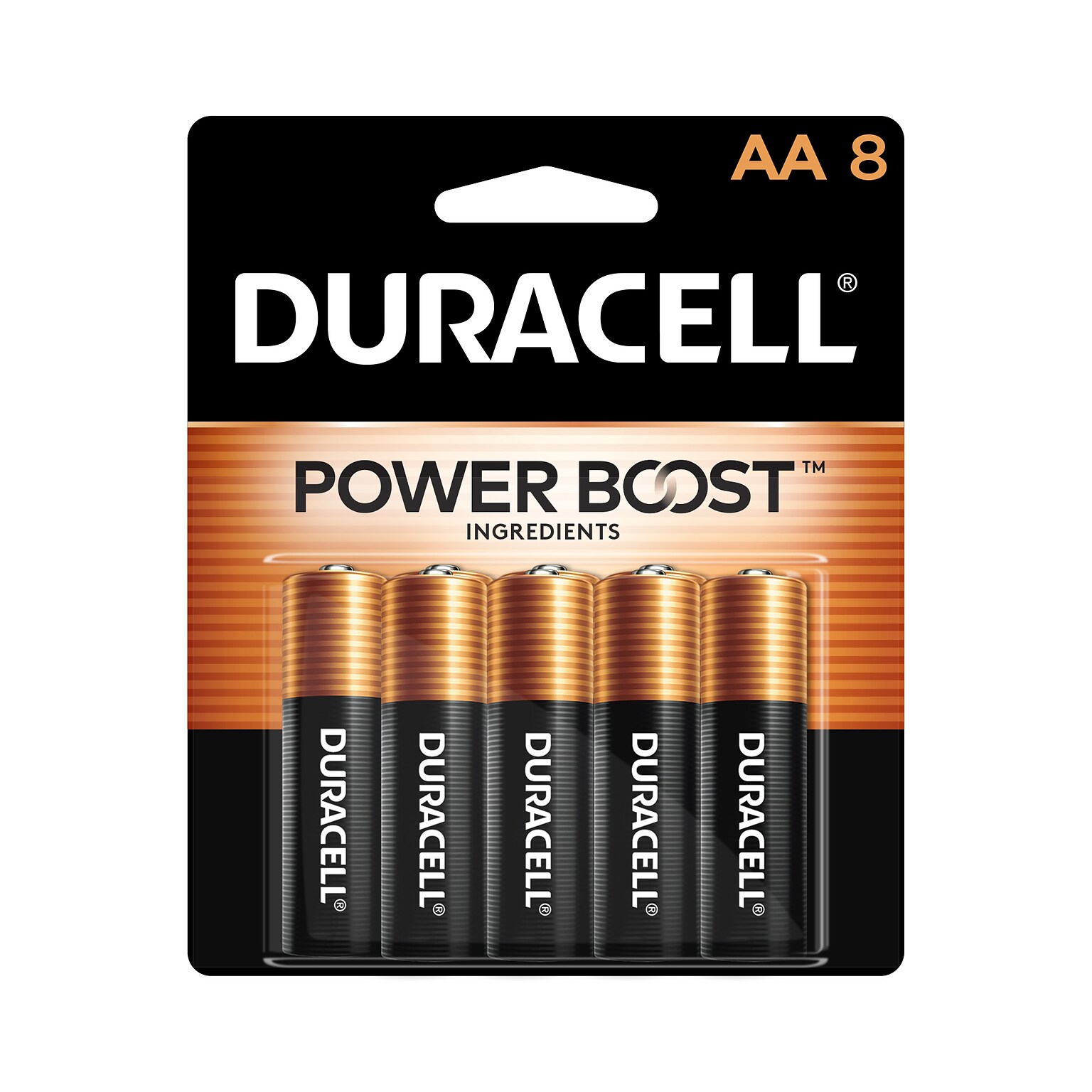 Duracell Coppertop AA Alkaline Battery, 8/Pack (MN1500B8Z)