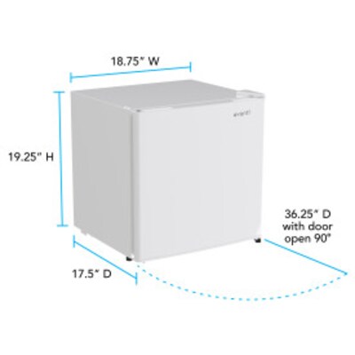 Avanti Recessed Door Handle Refrigerator, 1.6 Cu. Ft., White (RM16T0W)