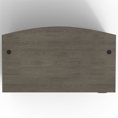 Lorell Prominence 2.0 72 W Bowfront Left-Pedestal Desk, Gray Elm Surface (LLRPD4272LSPBGE)
