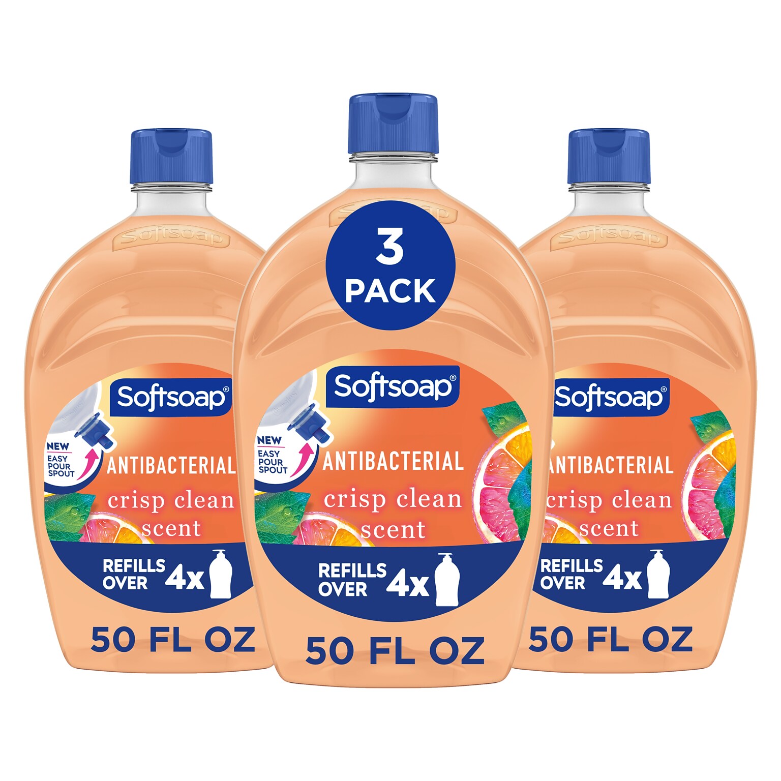 Softsoap Antibacterial Liquid Hand Soap Refill for Dispenser, 50 fl oz., 3/Carton(61048277CT)