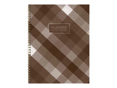 2023-2024 TF Publishing Collegiate 9 x 11 Academic Weekly & Monthly Planner, Paperboard Cover, Brown/White (AY24-9720)