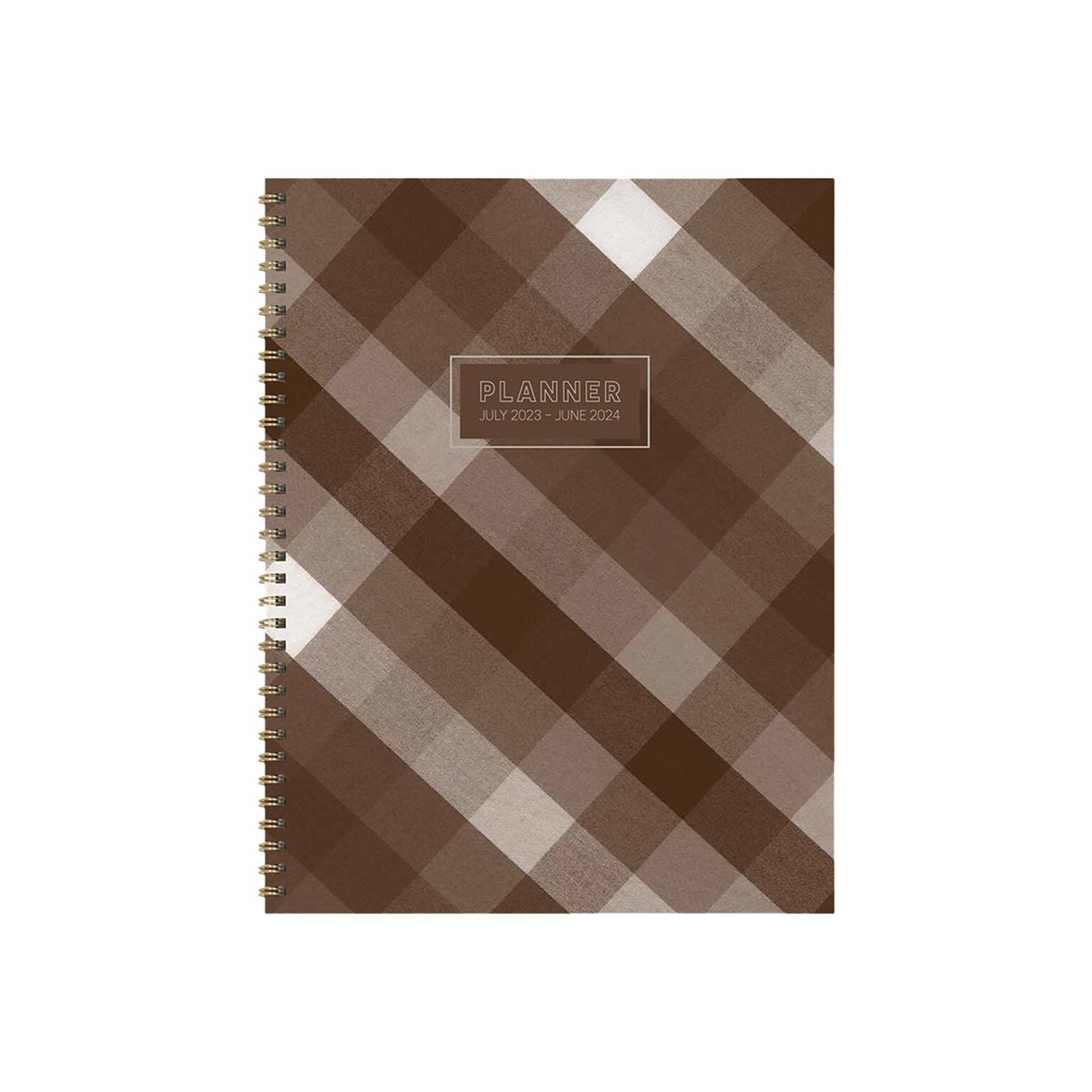 2023-2024 TF Publishing Collegiate 9 x 11 Academic Weekly & Monthly Planner, Paperboard Cover, Brown/White (AY24-9720)