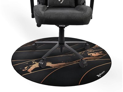 Arozzi ZONA Pad Carpet & Hard Floor Chair Mat, Black/Gold (AZ-ZONA-PAD-BKGD)
