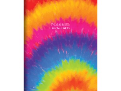 2024-2025 TF Publishing Tie-Dye 6.5 x 8 Academic Monthly Planner, Paperboard Cover, Multicolor (AY