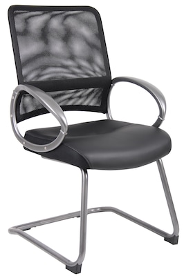 Boss Mesh Back W/ Pewter Finish Guest Chair