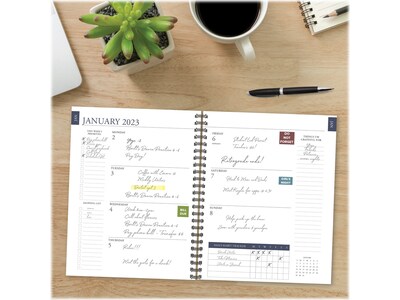 2023 Willow Creek Classic Charcoal 8.5" x 11" Weekly Planner, Gray (30073)