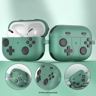 SaharaCase Inspire Series Silicone Case with Premium Clip for Airpods Pro 3, Shock Absorbing, Cactus Green (HP00228)
