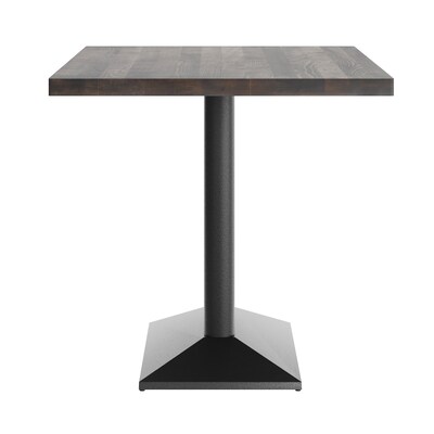 Flash Furniture Bennett Wooden Commercial Indoor Table, 48" x 30", Dark Brown Top/Black Base (GSF3048DBTB002B)