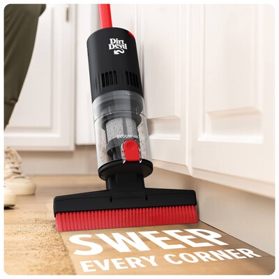 Dirt Devil Broom Vac Cordless Stick Vacuum, Bagless, Black/Red (BD45000V)