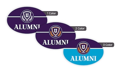 Custom Print Advertising Label, 2 x 3 Oval, 1 Standard Color, 1-Sided, 250 Labels/Roll