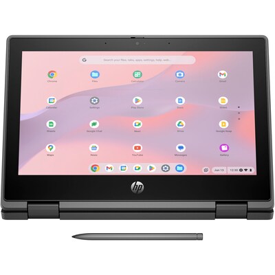 HP Fortis x360 G5 11.6" LED Backlit LCD Touch-Screen Chromebook, Intel N100, 4GB RAM, 32GB SSD, ChromeOS, Black (9R396UT#ABA)