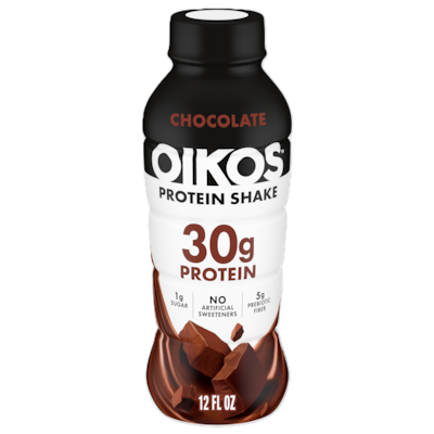 Oikos Ready To Drink Chocolate Protein Shake, 12 oz., 12 Bottles/Carton (WWI02427)