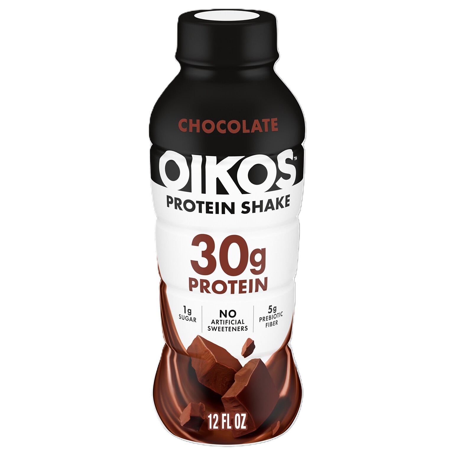 Oikos Ready To Drink Chocolate Protein Shake, 12 oz., 12 Bottles/Carton (WWI02427)