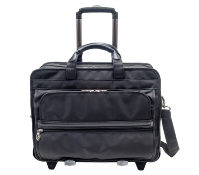 McKlein P Series Laptop Briefcase, Black Nylon (56445)