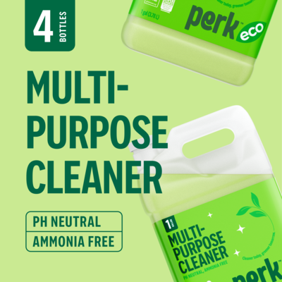 Perk Eco Multi-Purpose Cleaner Refills, Ready To Use, 1 Gallon, 4/Carton (PK641001-ACT)