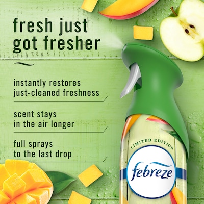 Febreze Air Mist Air Freshener Spray, Lilac Sunrise/Juicy Summer Peaches/Mango Splash Scent, 8 oz., 3/Pack (21291)
